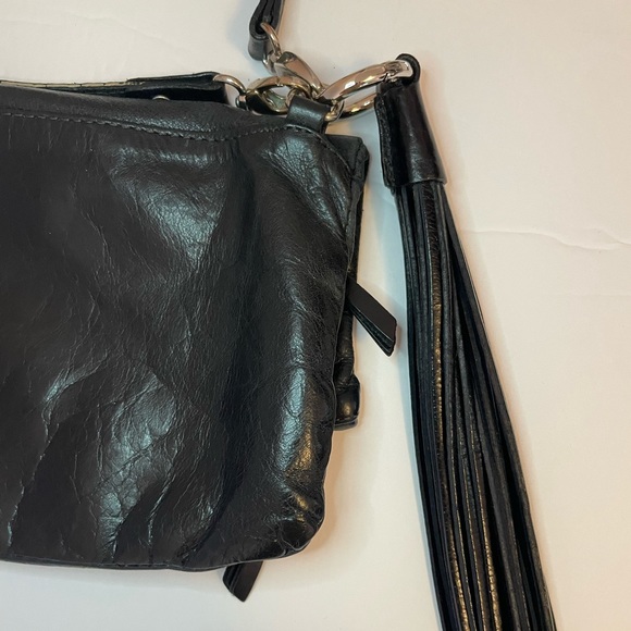 Gianni Chiarini Black Leather Crossbody Clutch Bag - Picture 6 of 7